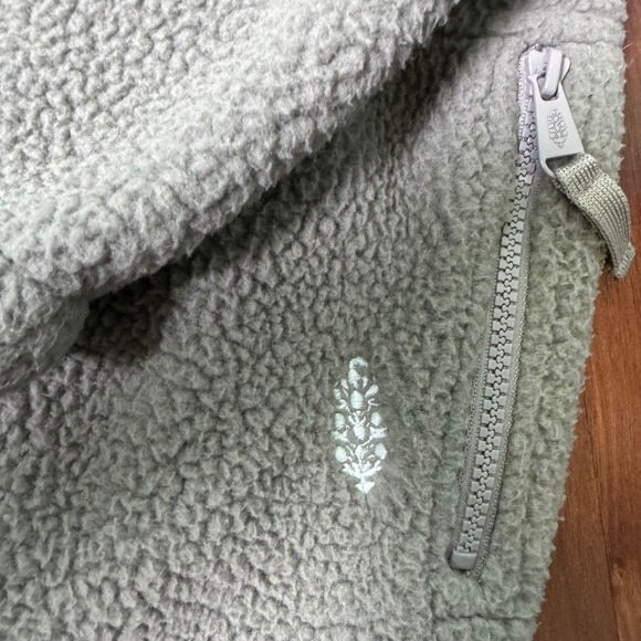 Free People Movement Hit The Slopes Fleece Pullover Jacket in Green Women's Sz S - Picture 5 of 7